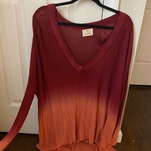 Oversized V neck sweater/top